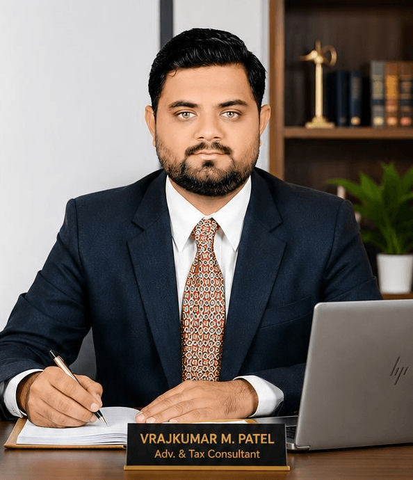 Advocate Vrajkumar M. Patel, founder of LEX FIN Tax & Legal Advisors